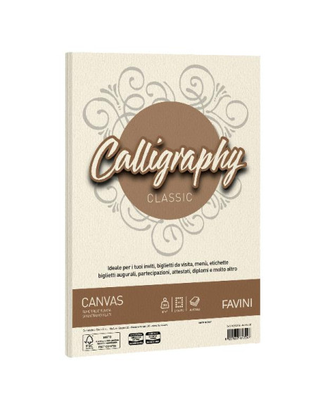 CF50 FG CANVAS 200GR A4 AVORIO