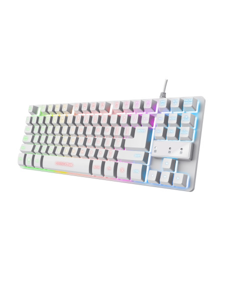 Trust GXT 833W tastiera Gaming USB QWERTY Italiano Bianco