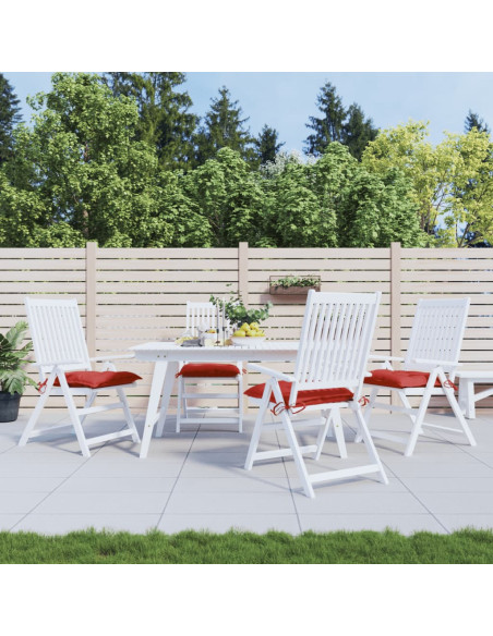 Cuscini per Sedia 4 pz Rossi 50x50x7 cm Tessuto Oxford