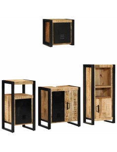 Set di mobili per il bagno 4 pcs Legno di mango massello