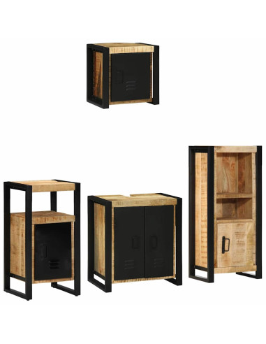 Set di mobili per il bagno 4 pcs Legno di mango massello