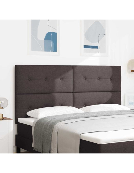 Testiera con testiera Marrone Scuro 180 cm Pelle Sintetica