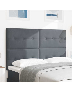 Testiera con testiera Grigio scuro 160 cm Pelle Sintetica