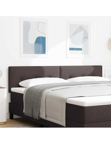 Testiera con testiera Marrone Scuro 180 cm Pelle Sintetica