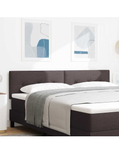 Testiera con testiera Marrone Scuro 180 cm Pelle Sintetica 2