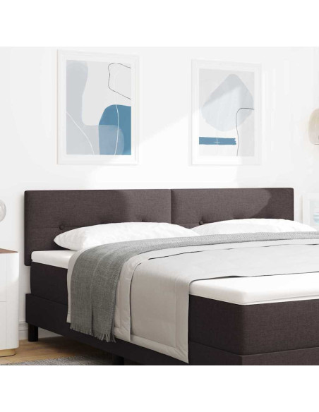 Testiera con testiera Marrone Scuro 180 cm Pelle Sintetica