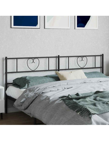 Testiera di Ricambio in Metallo Nero 180 cm