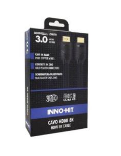 Inno-Hit Cavo HDMI ContattiOro 8K 60hz 3m Nero