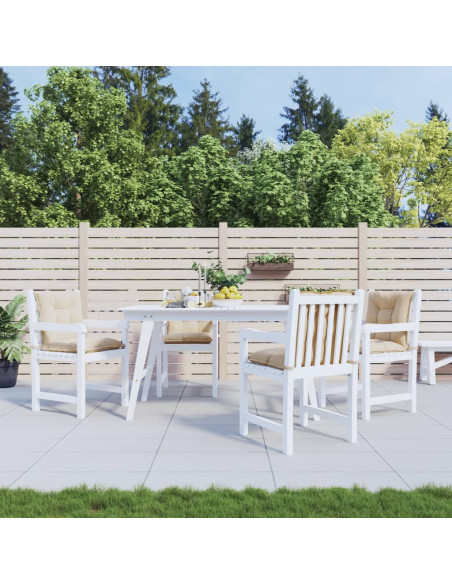 Cuscini per Sedia da Giardino 4 pz Beige 100x50x7 cm Tessuto