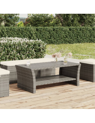 Tavolino Grigio 100x50x40 cm in Polyrattan