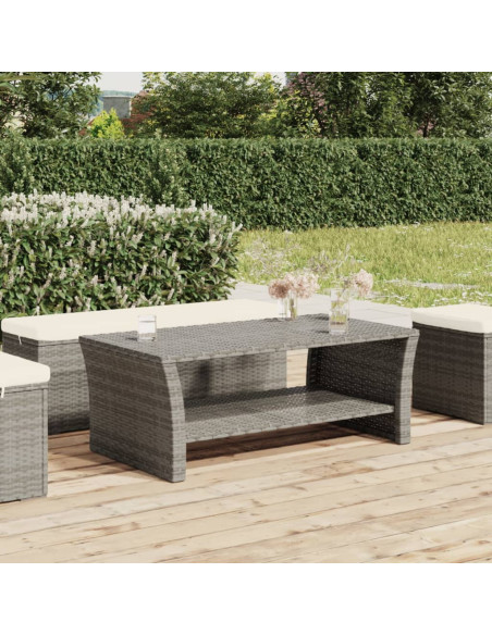 Tavolino Grigio 100x50x40 cm in Polyrattan