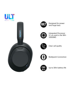 Sony ULT WEAR - Cuffie Bluetooth Wireless con ULT POWER SOUND, bassi profondi, Noise Cancelling, ottima qualità delle chiamate, 2