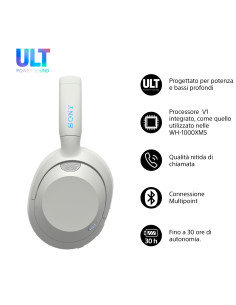 Sony ULT WEAR - Cuffie Bluetooth Wireless con ULT POWER SOUND, bassi profondi, Noise Cancelling, ottima qualità delle chiamate, 2