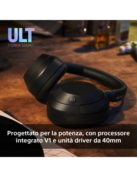 Sony ULT WEAR - Cuffie Bluetooth Wireless con ULT POWER SOUND, bassi profondi, Noise Cancelling, ottima qualità delle chiamate,