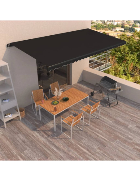 Tenda da Sole Retrattile Manuale 600x350 cm Antracite