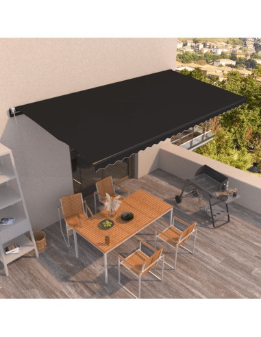 Tenda da Sole Retrattile Automatica 600x350 cm Antracite