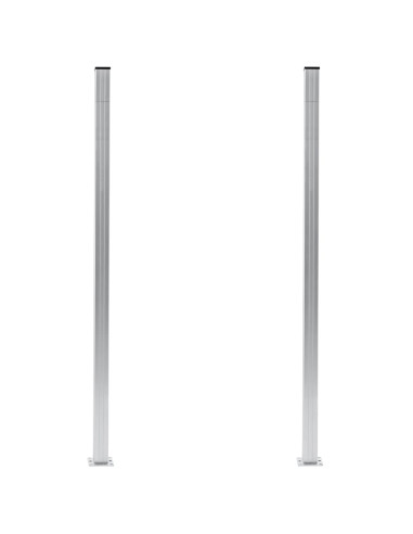 Pali per Recinzione 2 pz in Alluminio 185 cm
