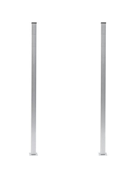 Pali per Recinzione 2 pz in Alluminio 185 cm