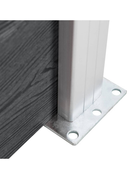 Pali per Recinzione 2 pz in Alluminio 185 cm