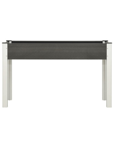 Fioriera Rialzata da Giardino Grigia 120x40x75 cm in WPC