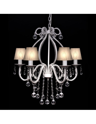 Lampadario con 2300 Cristalli Bianchi