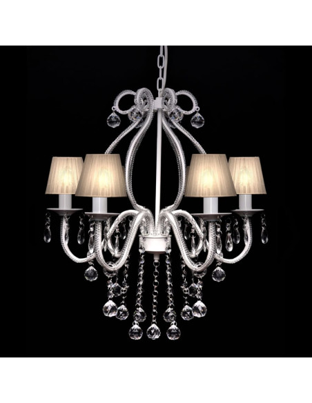 Lampadario con 2300 Cristalli Bianchi