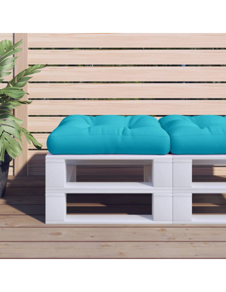 Cuscino per Pallet Turchese 50x50x12 cm Tessuto