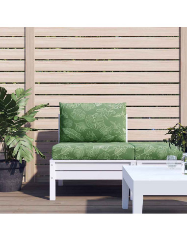 Cuscini per Pallet 2 pz Motivo a Foglie in Tessuto Oxford
