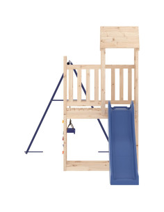 Set da Gioco da Esterno in Legno Massello di Pino 2