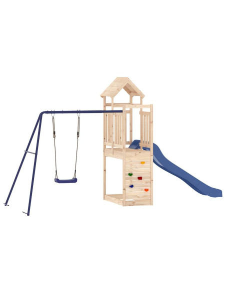 Set da Gioco da Esterno in Legno Massello di Pino