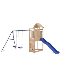 Set da Gioco da Esterno in Legno Massello di Pino 2