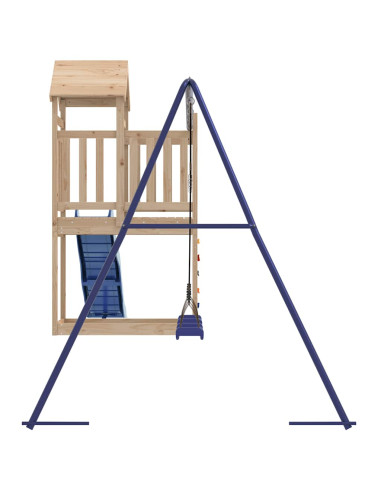 Set da Gioco da Esterno in Legno Massello di Pino