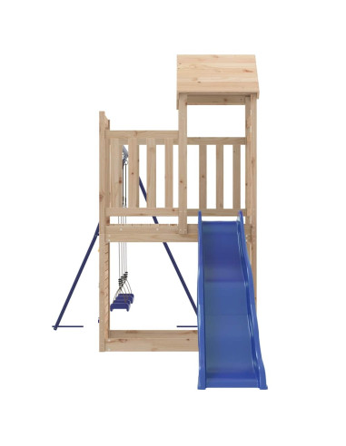 Set da Gioco da Esterno in Legno Massello di Pino