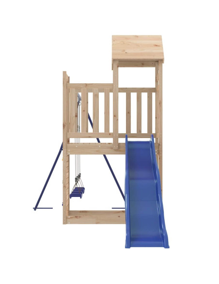 Set da Gioco da Esterno in Legno Massello di Pino