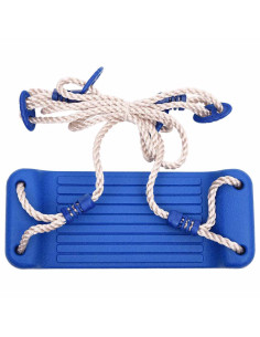 Seggiolini per Altalena con Corde 2 pz Blu 37x15 cm Polietilene 2