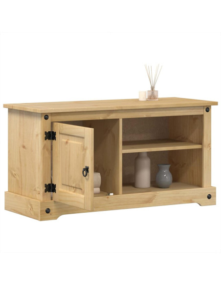 Mobile Porta TV Corona 100x40x52 cm in Legno Massello di Pino