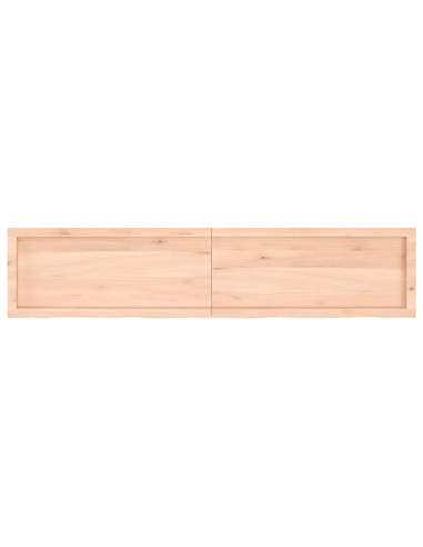 Ripiano a Parete 180x40x(2-6) cm Massello Rovere Non Trattato