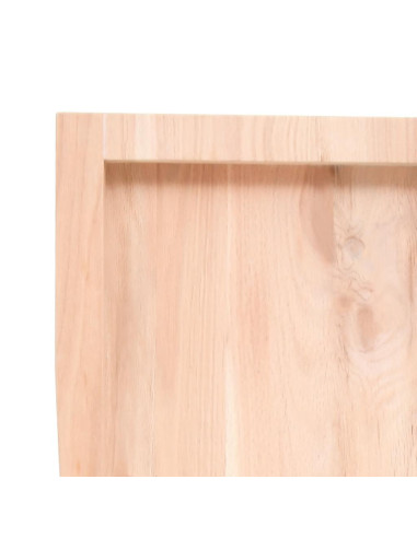 Ripiano a Parete 180x40x(2-6) cm Massello Rovere Non Trattato