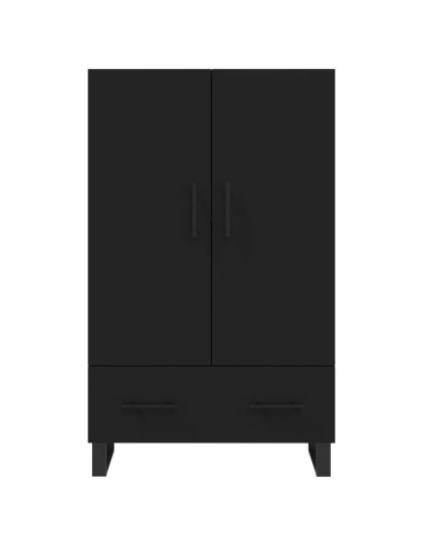 Credenza Nera 69,5x31x115 cm in Legno Multistrato