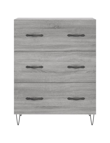 Credenza Grigio Sonoma 69,5x34x90 cm in Legno Multistrato