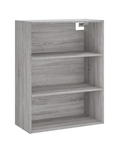 Credenza Grigio Sonoma 69,5x34x180 cm in Legno Multistrato