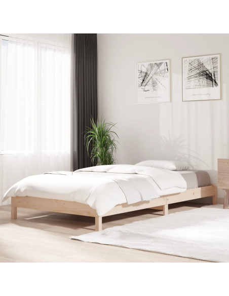 Letto Impilabile 80x200cm in Legno Massello di Pino