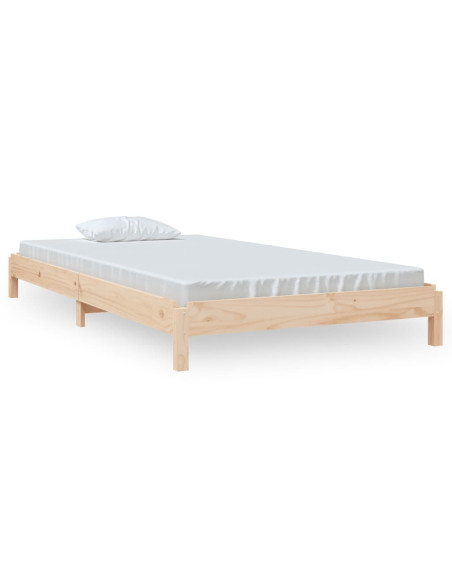 Letto Impilabile 80x200cm in Legno Massello di Pino