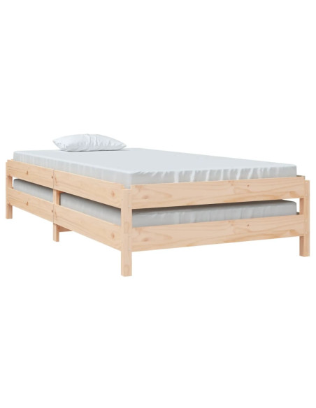 Letto Impilabile 80x200cm in Legno Massello di Pino