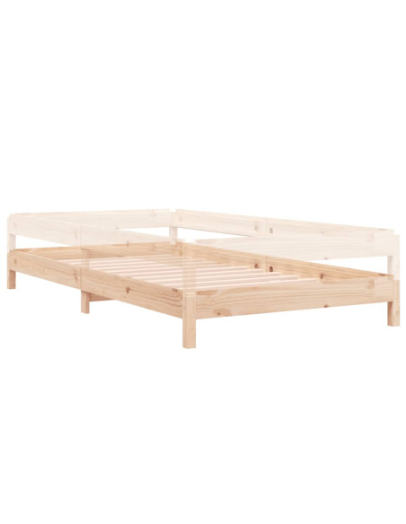 Letto Impilabile 80x200cm in Legno Massello di Pino