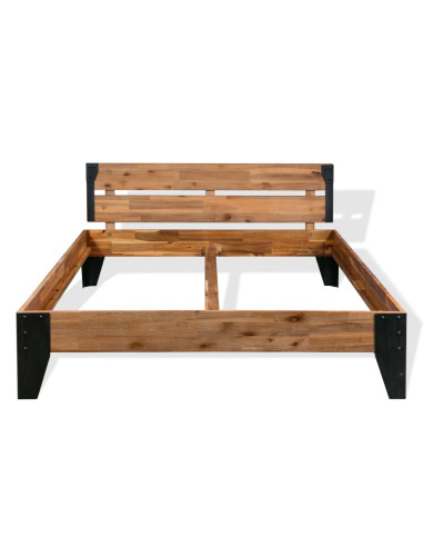 Giroletto in Legno Massello di Acacia e Acciaio 152x203 cm