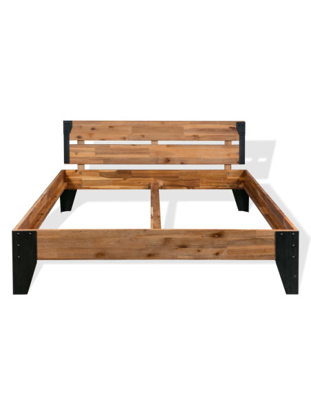 Giroletto in Legno Massello di Acacia e Acciaio 152x203 cm