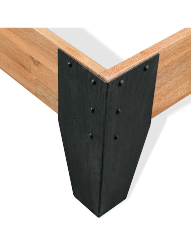 Giroletto in Legno Massello di Acacia e Acciaio 152x203 cm