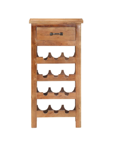 Mobiletto Portavini 40x30x80 cm in Legno Massello di Acacia