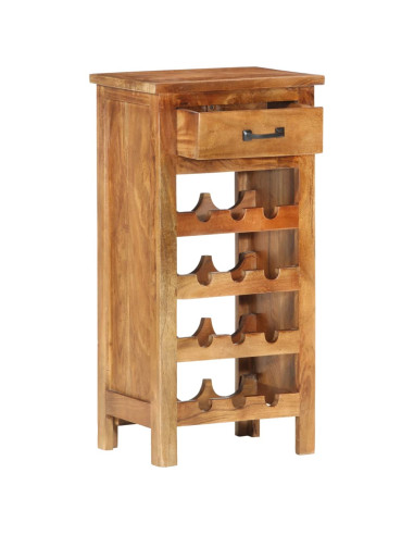 Mobiletto Portavini 40x30x80 cm in Legno Massello di Acacia